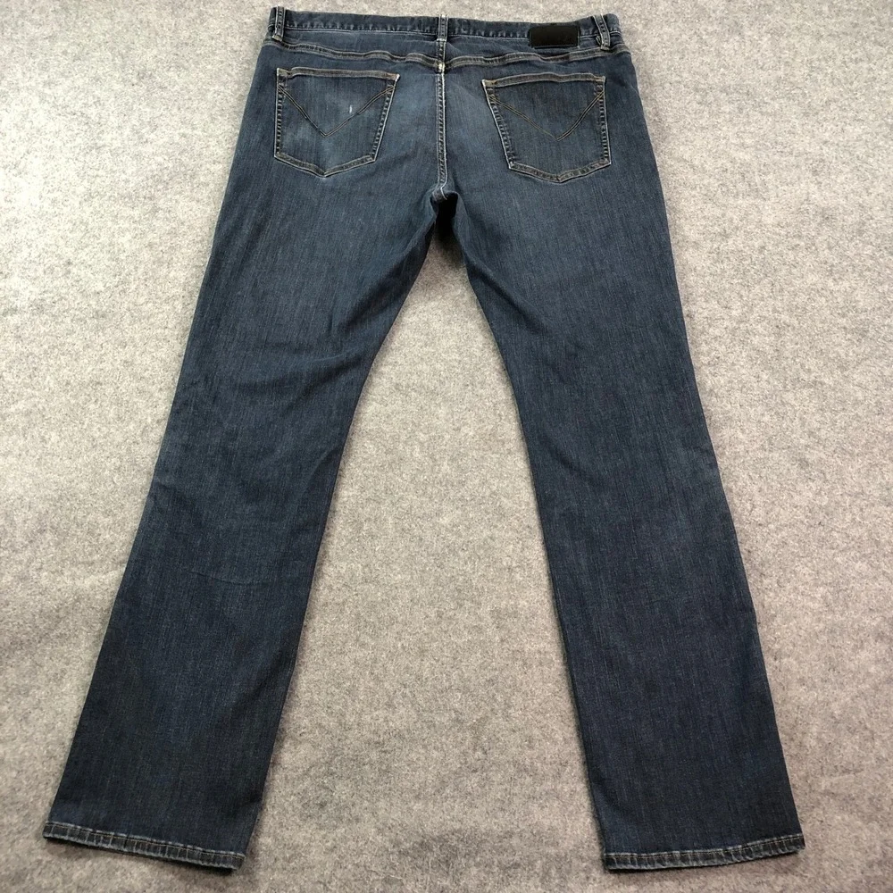 John Varvatos BOWERY Mens Jeans 38x34 (fits 39x34) Blue Straight Leg Dark Wash